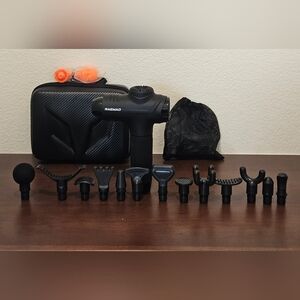Black Massage Gun with Attachments